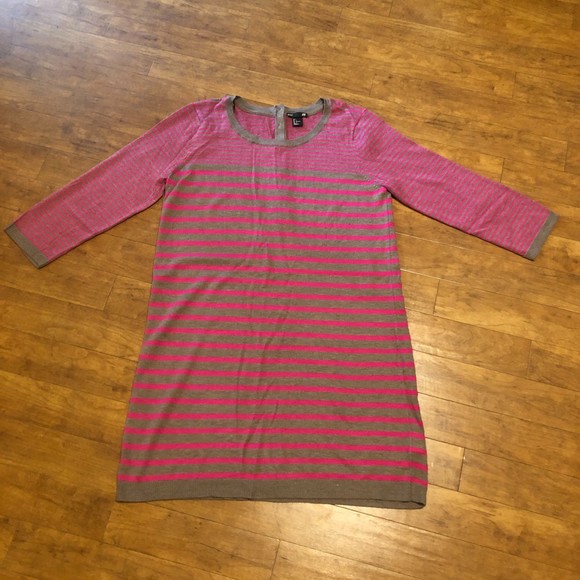 H&M STRIPED SWEATER DRESS SIZE LARGE - Picture 1 of 5